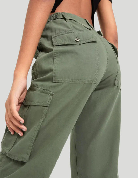 ELENA CARGO PANTS- ADJUSTABLE STRAIGHT FIT CARGO PANTS - MYSTERYBOXS