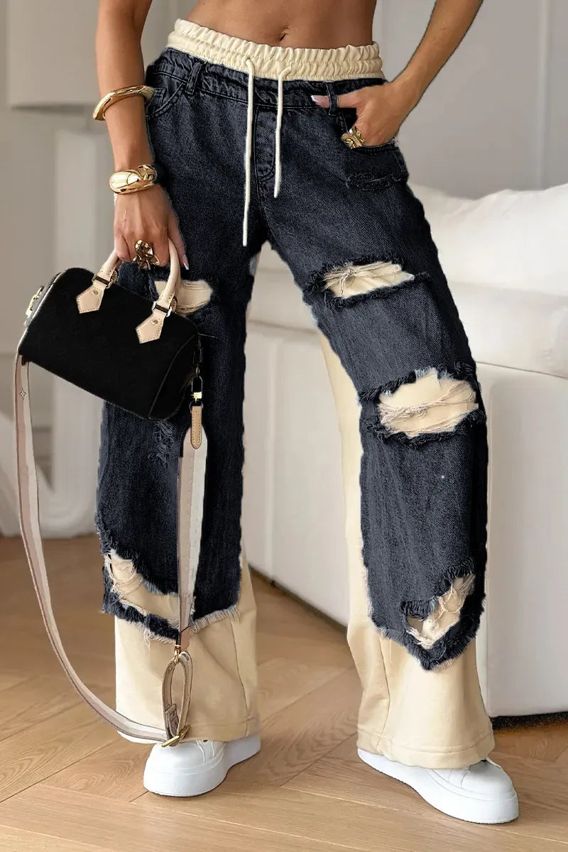 Zerrissene Jeanshose