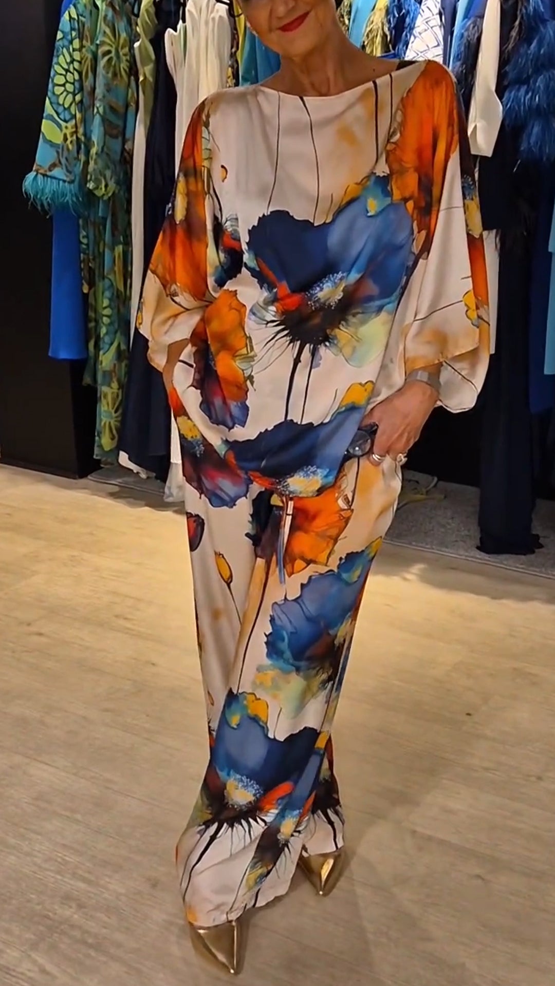 Ladies' Round Neck Printed Loose Casual Suit - MYSTERYBOXS
