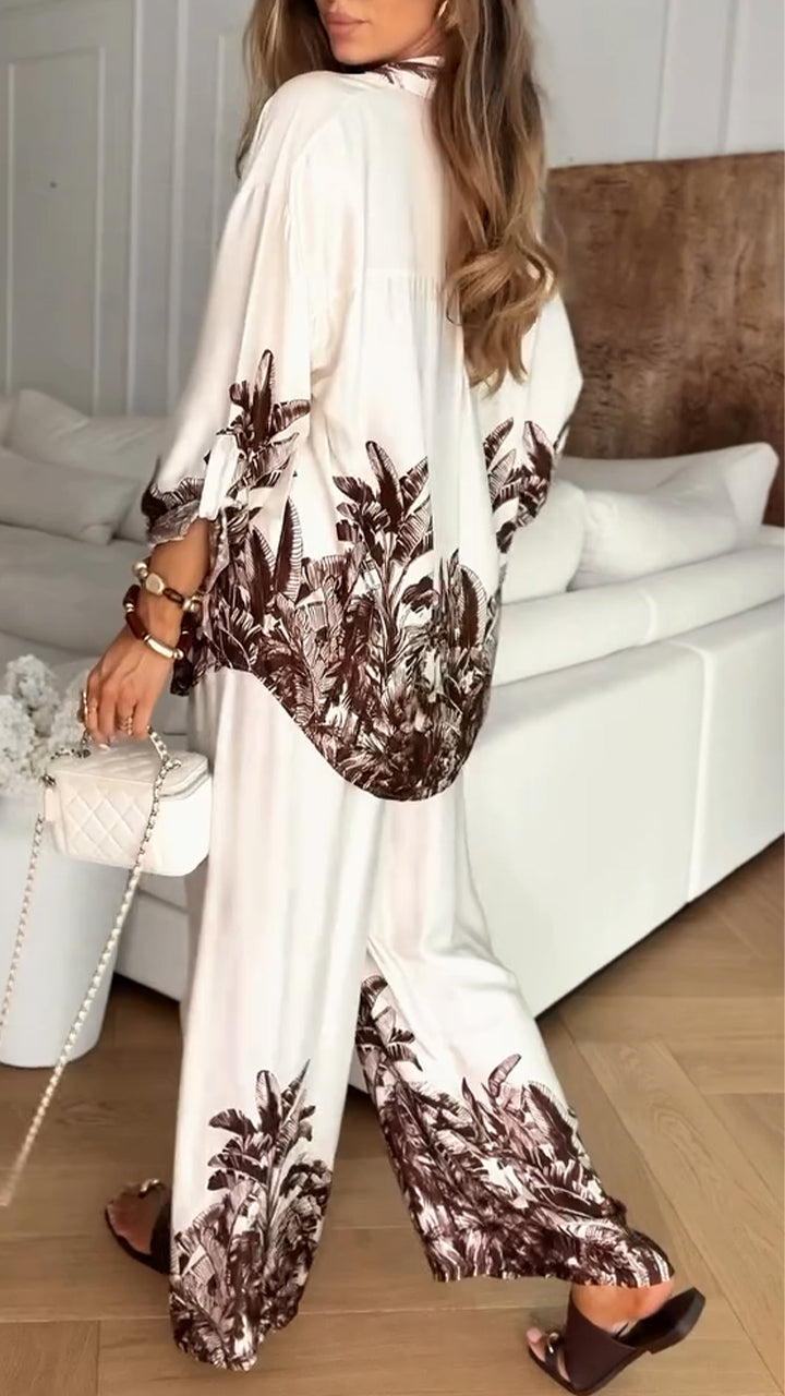 Women's Lapel Printed Holiday Casual Suit - MYSTERYBOXS