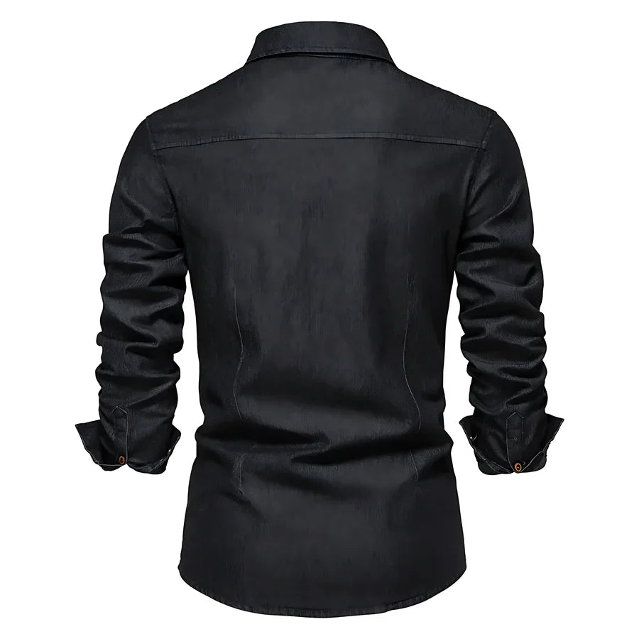 AdaptiveFit Cotton Denim Shirt: Men's Fit