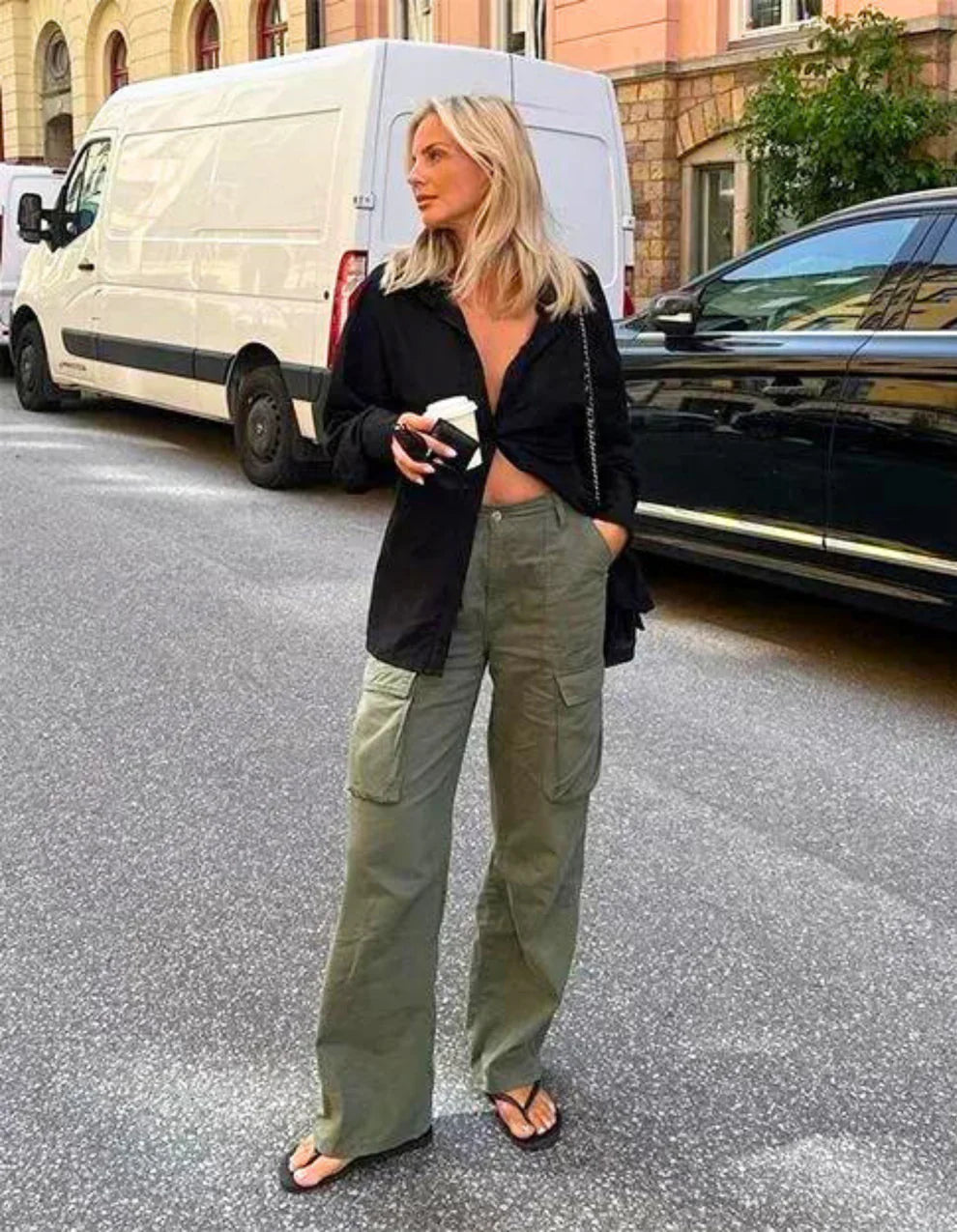 ELENA CARGO PANTS- ADJUSTABLE STRAIGHT FIT CARGO PANTS