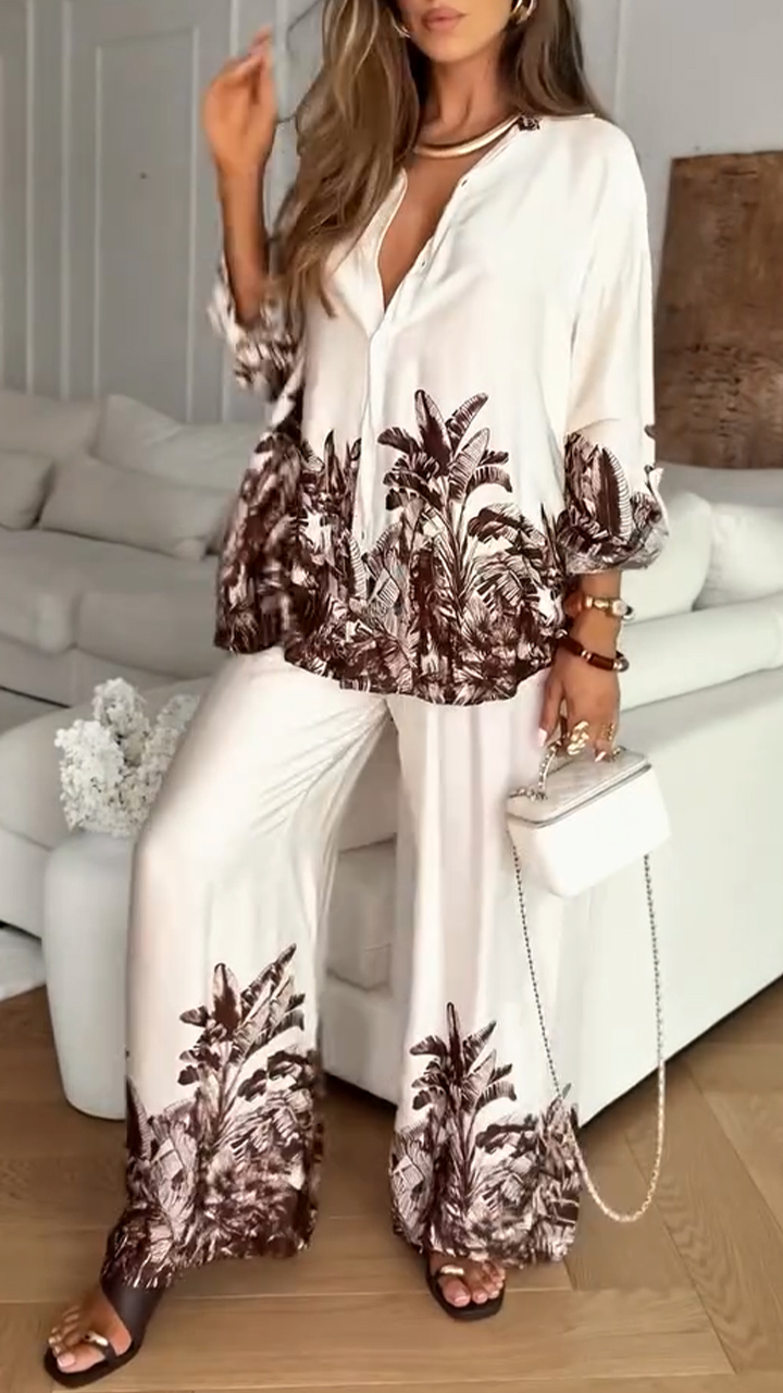 Women's Lapel Printed Holiday Casual Suit - MYSTERYBOXS