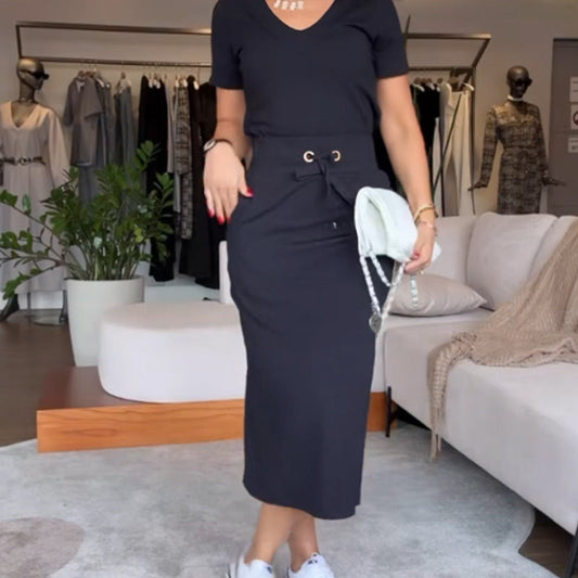 🌸Summer Sale🌸Women's V-Neck Tops and Skirts - MYSTERYBOXS