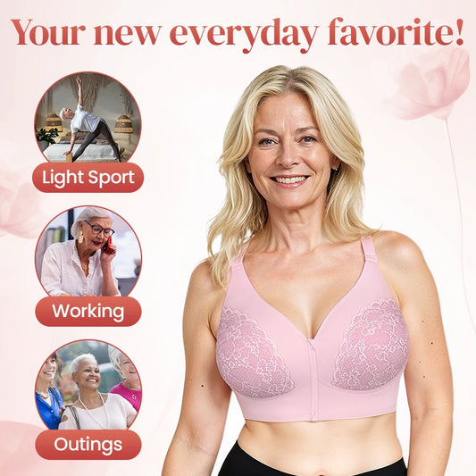 Comfortable bra with powerful support and front zip - MYSTERYBOXS