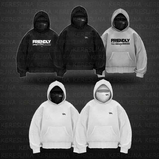 Ninja mask double hooded unique design hooded sweatshirt - MYSTERYBOXS