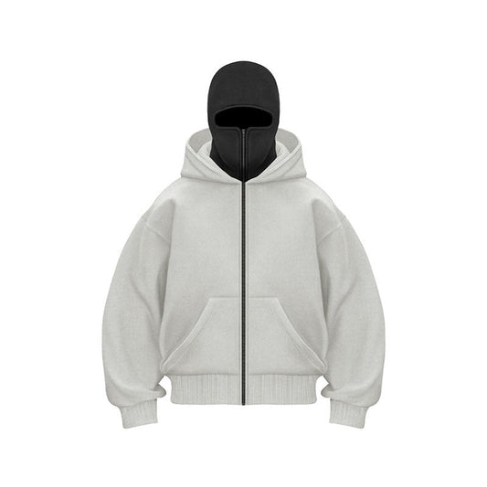 Ninja Mask Double Hood Unique Design Hoodie - MYSTERYBOXS