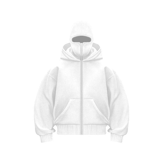 Ninja mask double hooded unique design hooded sweatshirt - MYSTERYBOXS