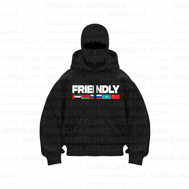 Ninja mask double hooded unique design hooded sweatshirt - MYSTERYBOXS