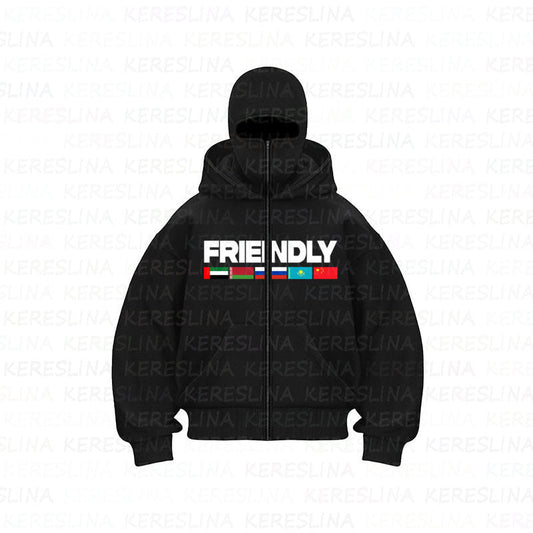 Ninja mask double hooded unique design hooded sweatshirt - MYSTERYBOXS