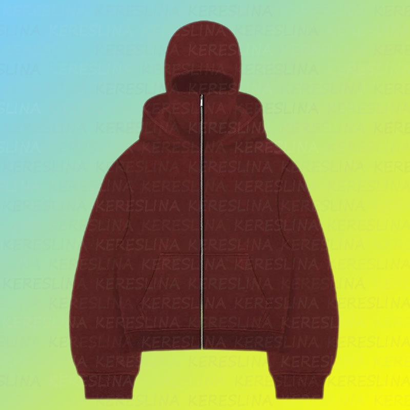 Felpa con cappuccio dal design unico con maschera ninja e doppio cappuccio