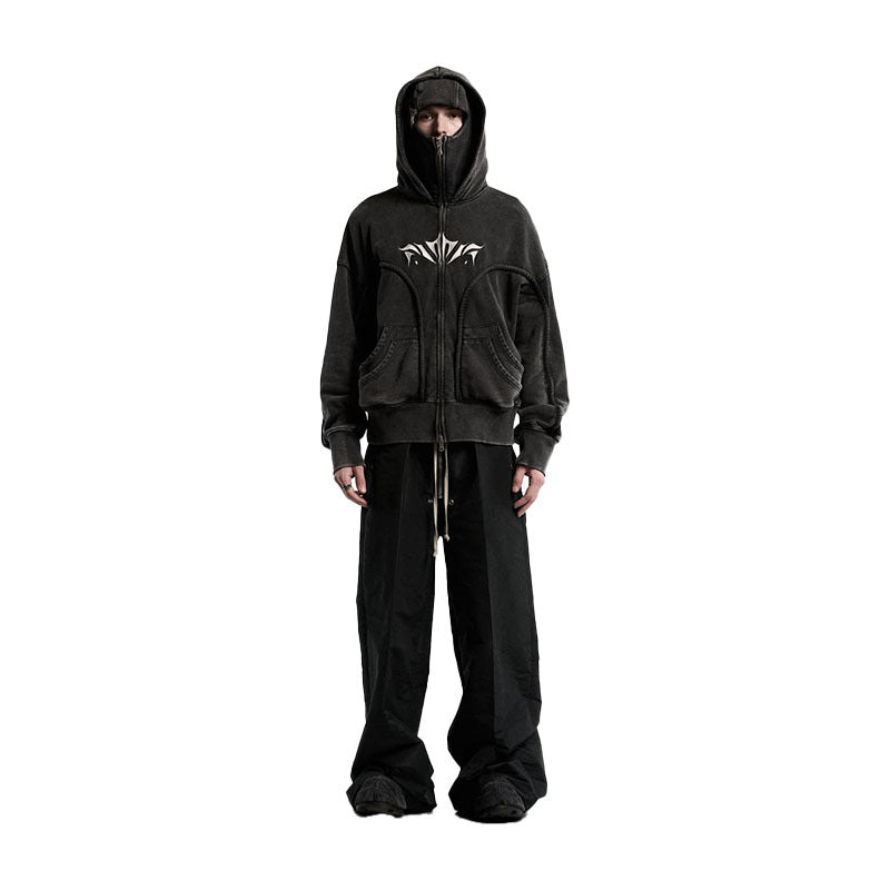 Ninja Mask Double Hood Unique Design Hoodie - MYSTERYBOXS