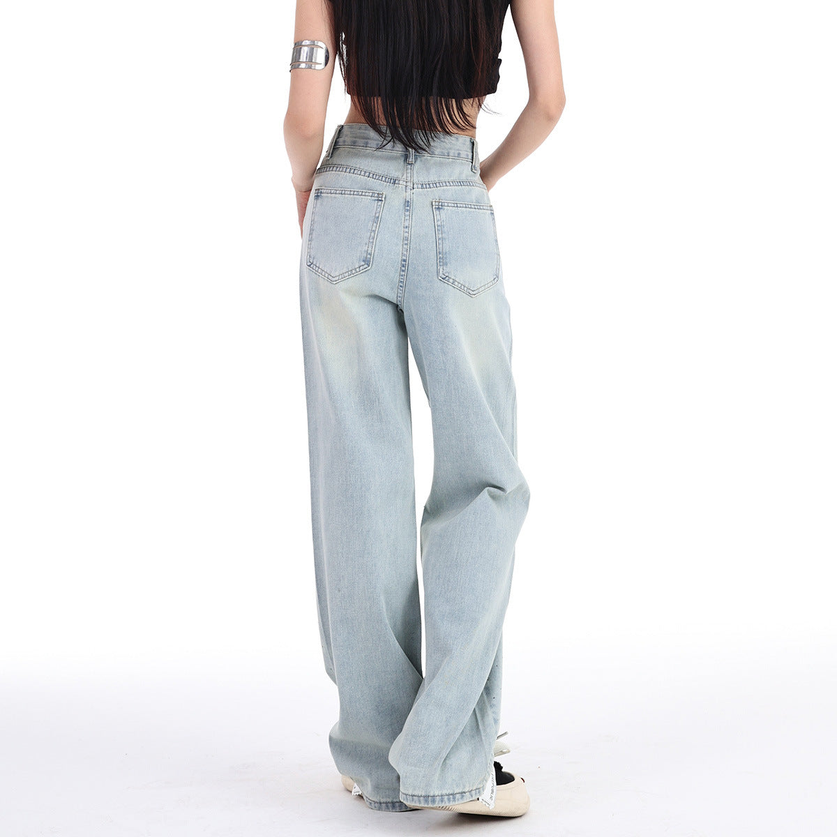 Embroidered diamond jeans - MYSTERYBOXS