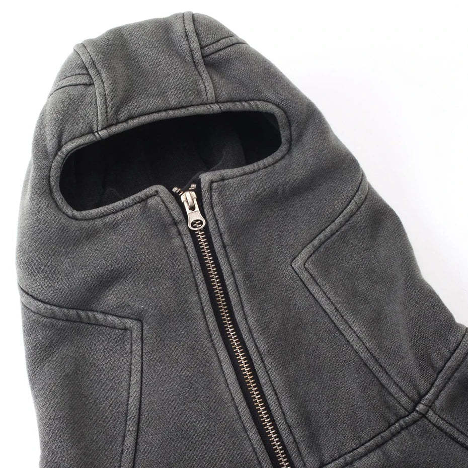 Felpa con cappuccio dal design unico con maschera ninja