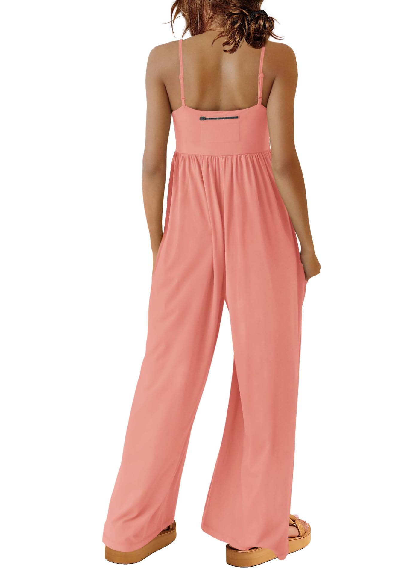 2025 New Women's Loose Fit Spaghetti Strap Wide Leg Jumpsuit with Pockets(buy 2 free shipping)