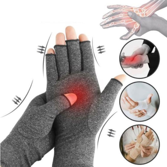 Compression Active Gloves - Compression Gloves for Arthritis & Joint Pain Support - Men's & Women's Fingerless Gloves to Support Circulation(2 pair) - MYSTERYBOXS