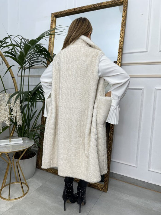 Women's fur-lined long coat - MYSTERYBOXS