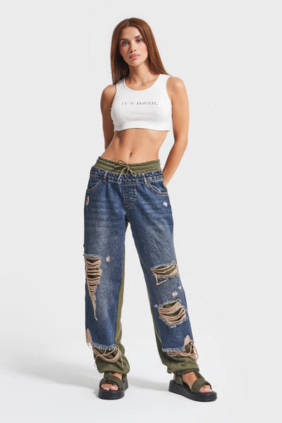 Zerrissene Jeanshose