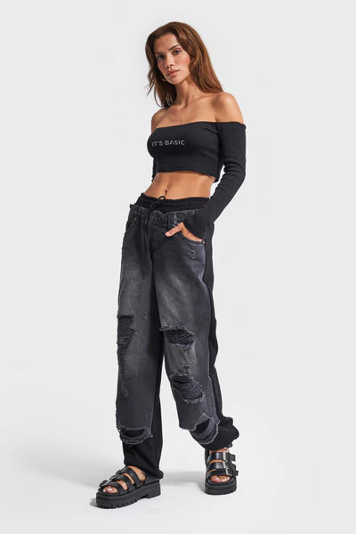 Zerrissene Jeanshose