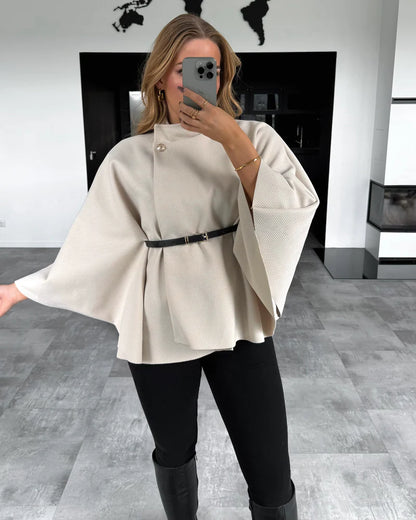 Audrey cape coat with belt