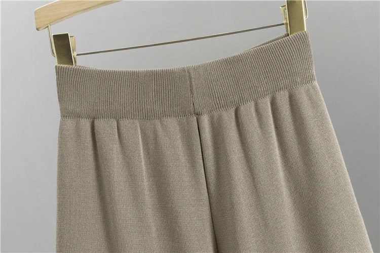 Turtle Neck Knit Tank 3-Piece Cardigan Set