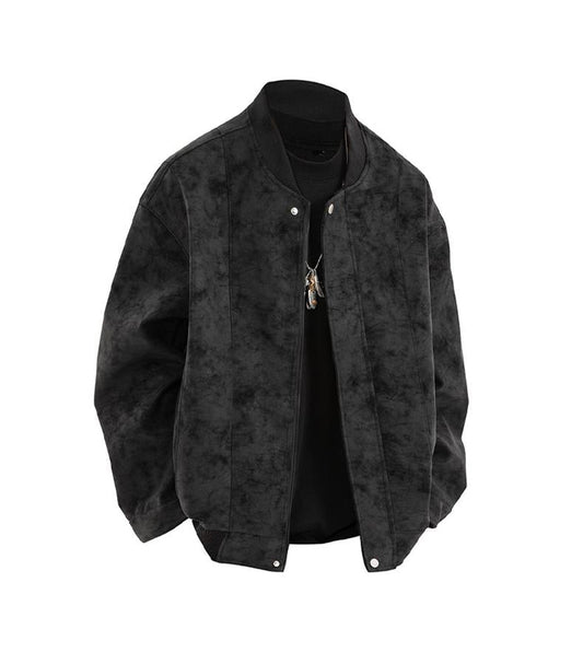[Branded stock clearance] Autumn and winter cotton retro leather flight jacket for men