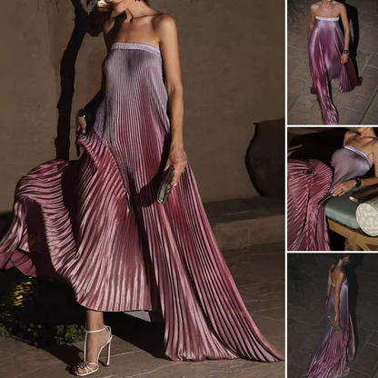 🌸Spring Sale💐 Ombre Pleated Strapless Evening Dress - MYSTERYBOXS