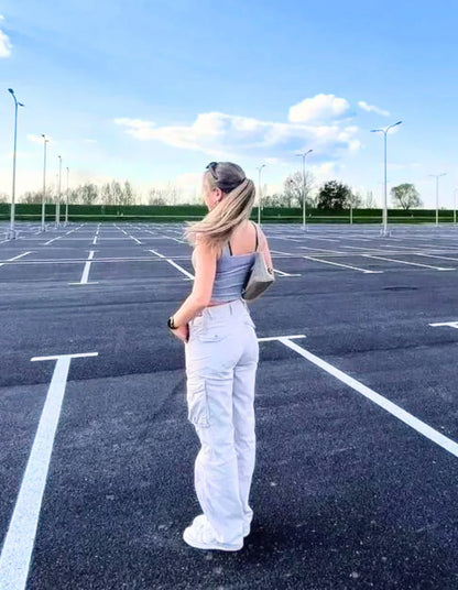 ELENA CARGO PANTS- ADJUSTABLE STRAIGHT FIT CARGO PANTS - MYSTERYBOXS