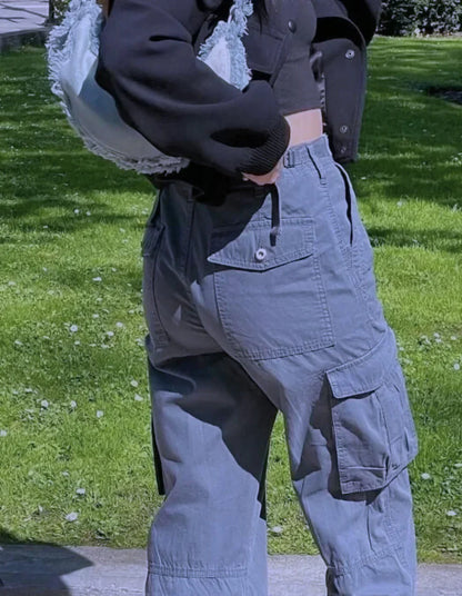 ELENA CARGO PANTS- ADJUSTABLE STRAIGHT FIT CARGO PANTS - MYSTERYBOXS