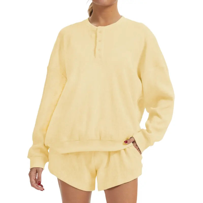 Women's Loose Waffle Knit Set