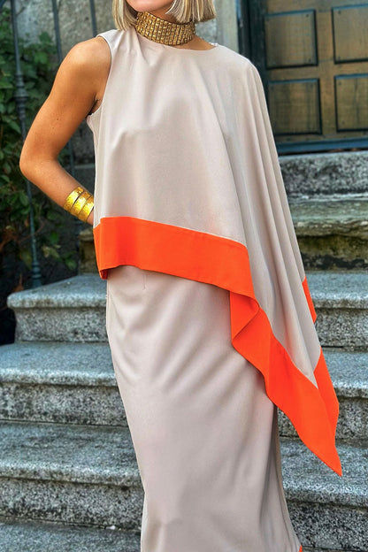 Women's Round Neck Color Matching Holiday Leisure Suit - MYSTERYBOXS
