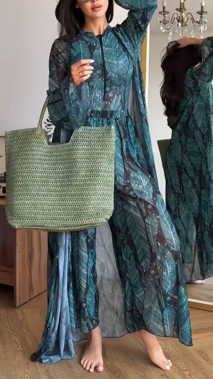 Ladies' Printed Casual Three Piece Set - MYSTERYBOXS