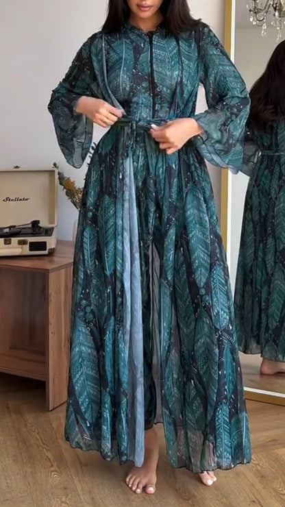 Ladies' Printed Casual Three Piece Set - MYSTERYBOXS