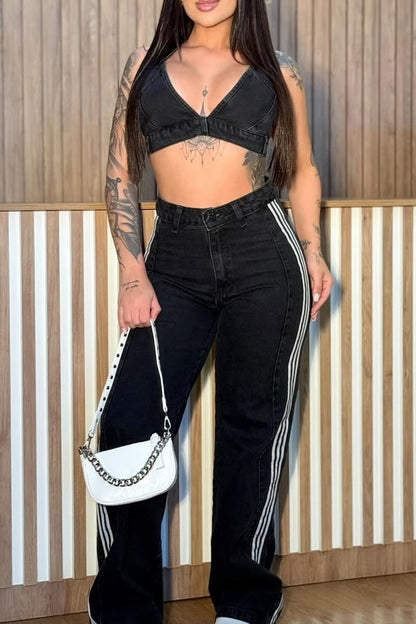 Ladies Camisole Top+ Pants Sexy Temperament Casual Suit - MYSTERYBOXS