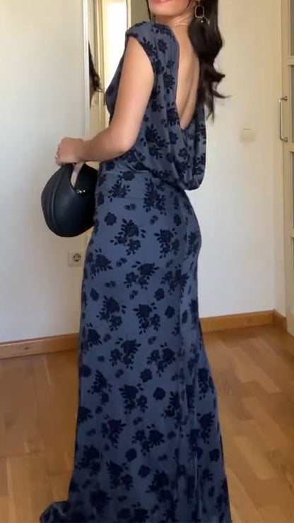 Ladies Round Neck Printed Top+ Skirt Elegant Temperament Set - MYSTERYBOXS
