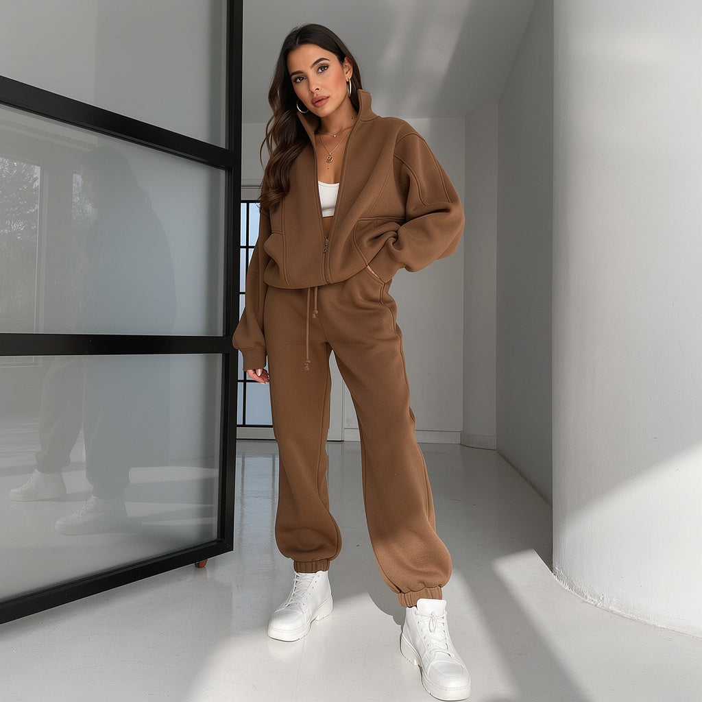 Fall-Winter Fleece Sweatshirt & Pants Set
