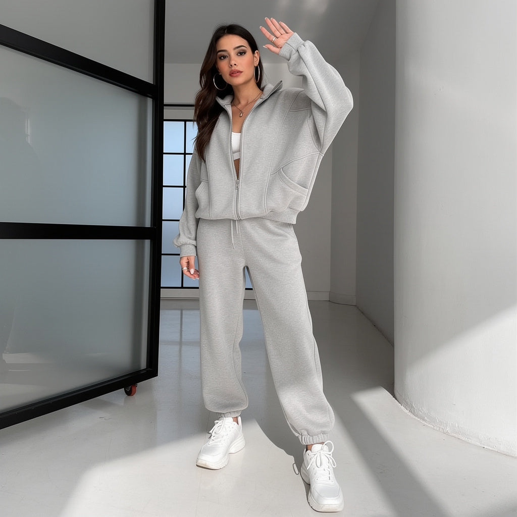 Fall-Winter Fleece Sweatshirt & Pants Set