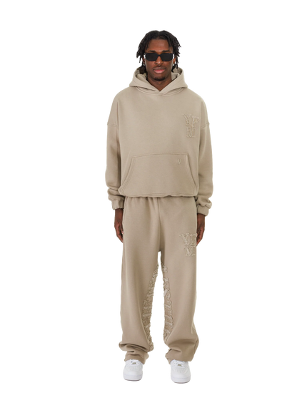 Chic Letter-Embossed Casual Sportswear Set