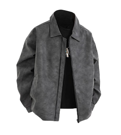 [Branded stock clearance] Autumn and winter cotton retro leather flight jacket for men - MYSTERYBOXS