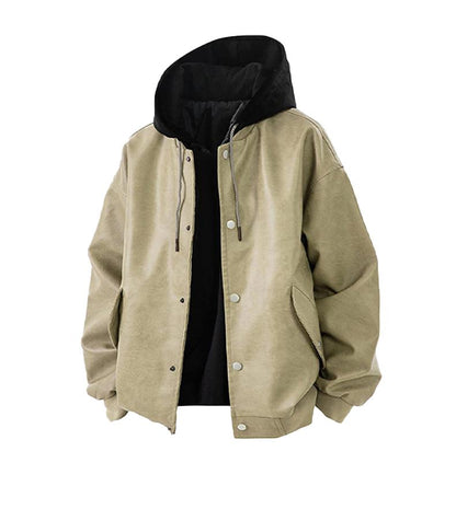 [Branded stock clearance] Autumn and winter cotton retro leather flight jacket for men - MYSTERYBOXS