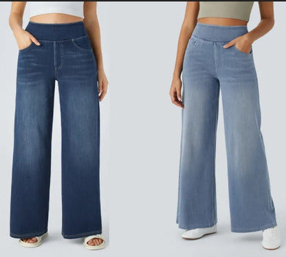 SUPER STRETCH WIDE LEG HIGH WAIST JEANS (Get two for a bigger discount) - MYSTERYBOXS