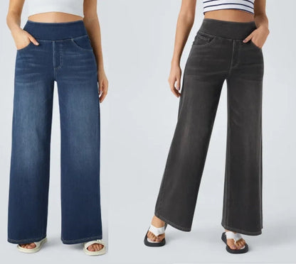 SUPER STRETCH WIDE LEG HIGH WAIST JEANS (Get two for a bigger discount) - MYSTERYBOXS