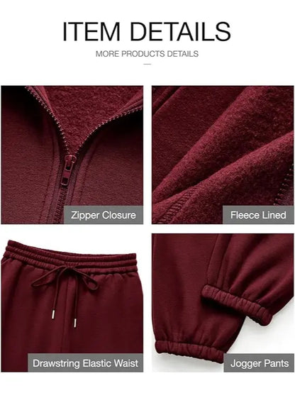 Fall-Winter Fleece Sweatshirt & Pants Set