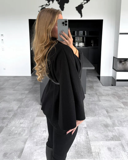 Audrey cape coat with belt
