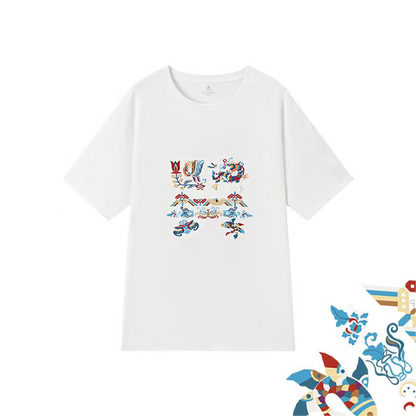 Hand-embroidered short-sleeved T-shirt - MYSTERYBOXS