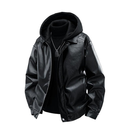 [Branded stock clearance] Autumn and winter cotton retro leather flight jacket for men - MYSTERYBOXS