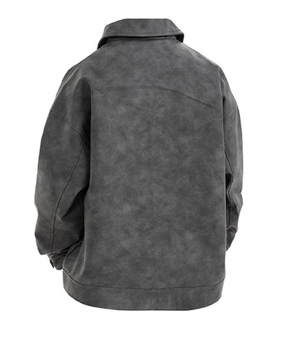 [Branded stock clearance] Autumn and winter cotton retro leather flight jacket for men - MYSTERYBOXS