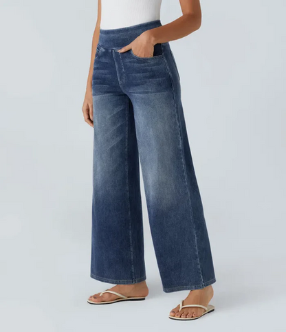 SUPER STRETCH WIDE LEG HIGH WAIST JEANS (Get two for a bigger discount) - MYSTERYBOXS