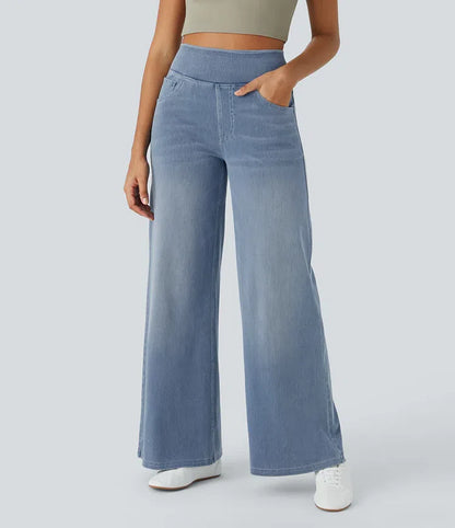 SUPER STRETCH WIDE LEG HIGH WAIST JEANS (Get two for a bigger discount) - MYSTERYBOXS