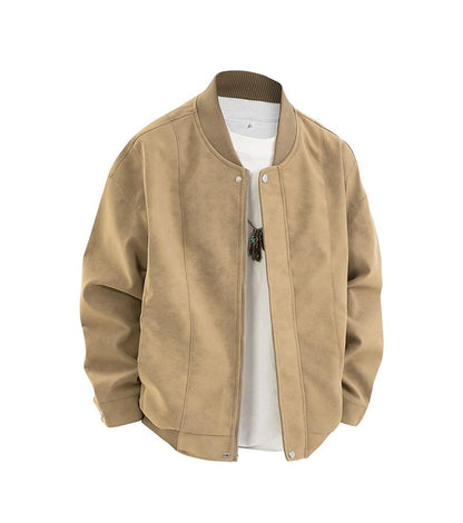 [Branded stock clearance] Autumn and winter cotton retro leather flight jacket for men - MYSTERYBOXS